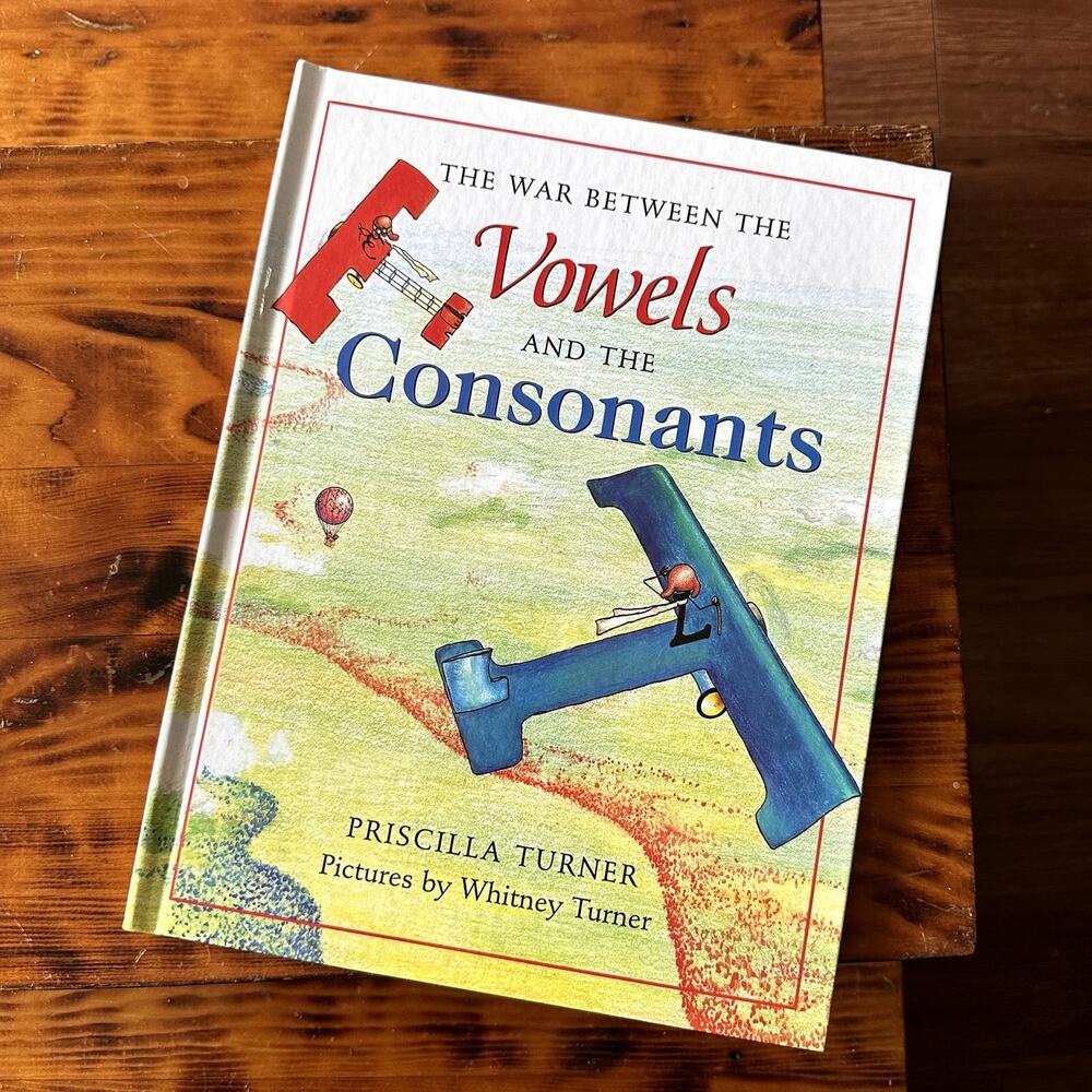 Vintage 1997 The War Between The Vowels & The Consonants Hardcover Book